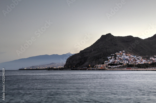 A San Andres And Santa Cruz Landscape From Las Teresitas Beach In A San Andres And Santa Cruz Landscape From Las Teresitas Beach In The Tenerife Island At Sunset
