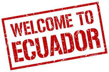 welcome to Ecuador stamp