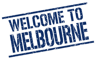 welcome to Melbourne stamp