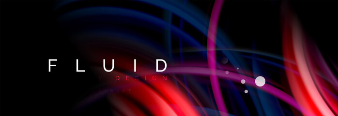 Flowing glowing color motion concept, trendy abstract layout template for business or technology presentation or web brochure cover, wallpaper