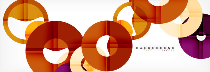 Geomtric modern backgrounds, rings abstract template