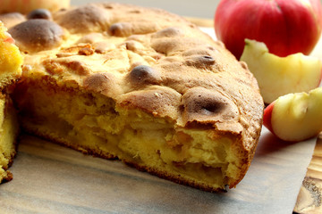 Delicious apple pie cooked in the oven