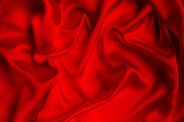 draping satin fabric red