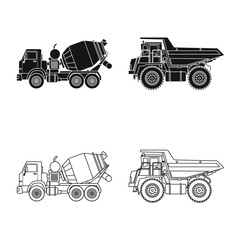 Vector design of build and construction logo. Set of build and machinery stock symbol for web.