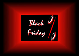  banner with the inscription "black Friday"