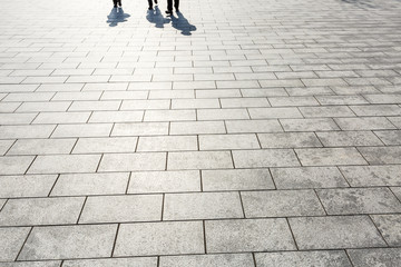 Modern city square floor texture background,high angle view
