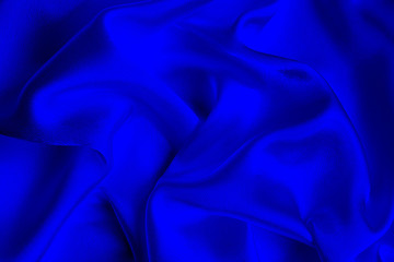 draping satin fabric blue
