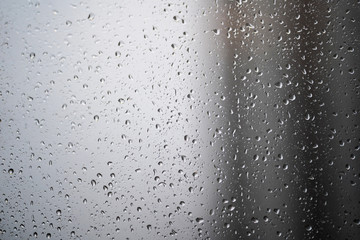 Raindrops on glass, background
