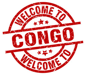 welcome to Congo red stamp