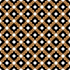 Cross lines gold vector pattern, background. Seamless repeatable grid, mesh pattern. Template of lattice or grillage texture. Vintage tiles vector pattern or background