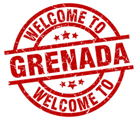 welcome to Grenada red stamp