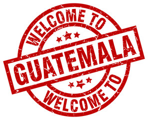 welcome to Guatemala red stamp