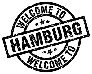 welcome to Hamburg black stamp