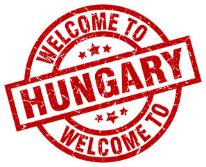 welcome to Hungary red stamp