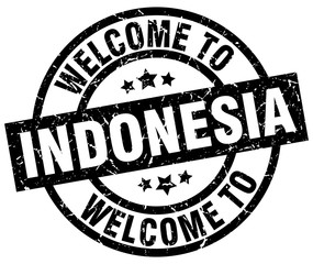 welcome to Indonesia black stamp