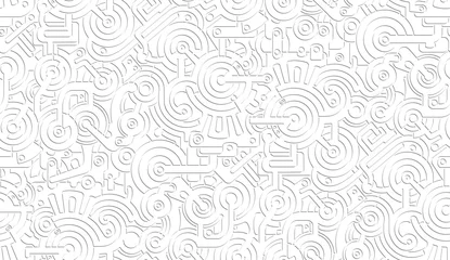 Wall murals Industrial style Seamless Vector Mechanical Pattern Texture. Isolated. Steampunk. White and Gray