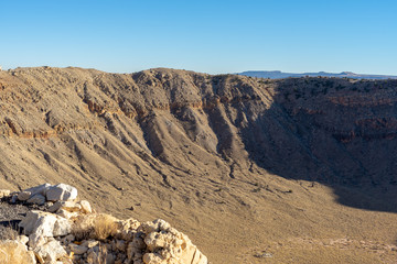 Meteor Crater in Winslow Arizona Bright Sunny Day