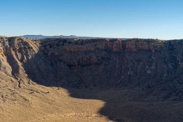 Fototapeta na wymiar Meteor Crater in Winslow Arizona Bright Sunny Day