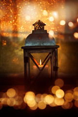 Lantern at christmas time