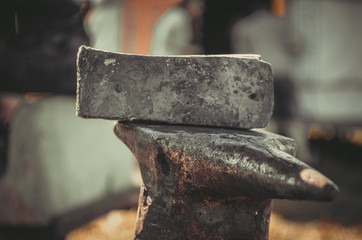 old smithy and kettle
