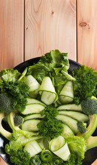 Salad from natural products, fresh vegetables,organic food.