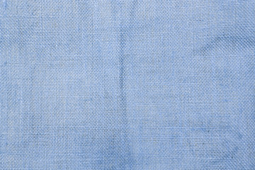 Blue jute texture background, hessian fabric pattern, fiber texture background
