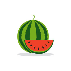 Watermelon isolated on white background - Vector