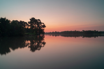 Fototapeta na wymiar Lake Houston Sunrise August Morning