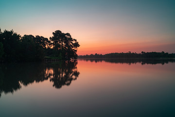 Fototapeta na wymiar Lake Houston Sunrise August Morning