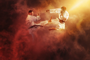 Two male karate fighting © Andrey Burmakin