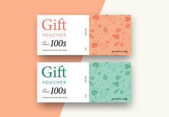 Floral Gift Voucher Layout - Powered by Adobe