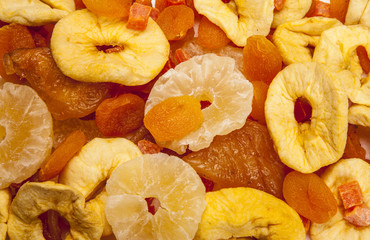 Delicious and traditional dried fruit varied