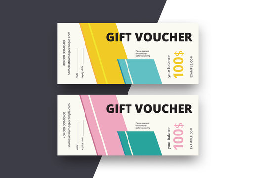 Abstract Gift Voucher Layout