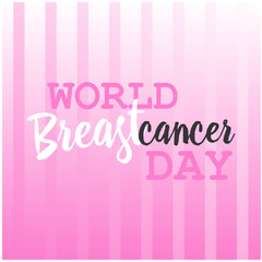 Breast cancer awareness vector ads poster