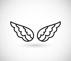 Wings icon vector