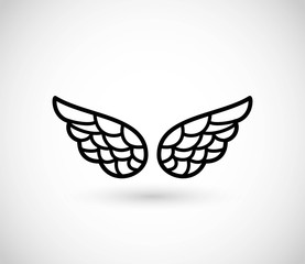 Obraz premium Wings icon vector