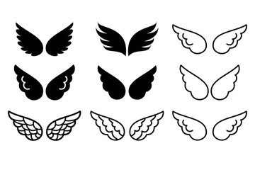 Fototapeta premium Wings icon vector