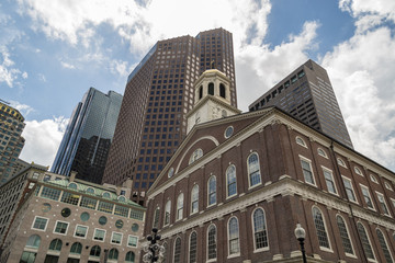 Fototapeta na wymiar Boston downtown business district