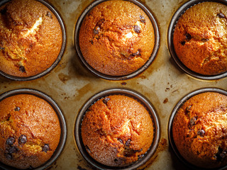 cupcakes and muffins in baking dish