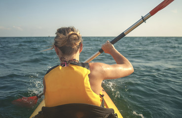 kayak girl