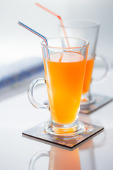 Glasses with juice