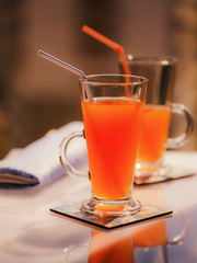 Glasses with juice