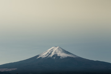 Mount. Fuji with clear blue sky minimal style - obrazy, fototapety, plakaty