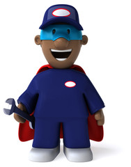 Fun mechanic - 3D Illustration