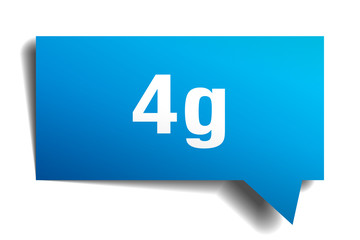 4g blue 3d speech bubble