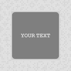 Digital seamless round dotted white color noise pattern with frame place for text copy space