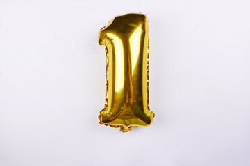 Golden number 1 balloon