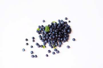 Blueberries isolated on white background