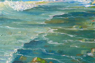 Abstract painting. Painting with oils on canvas for the background of a major stroke.