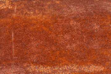 Grunge rusted metal texture. Rusty corrosion and oxidized background. Worn metallic iron panel.